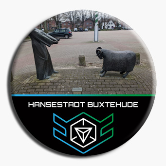Halepaghen-Brunnen - Die Skulpturen von Frijo Müller-Belecke sind in vielen Städten Niedersachsens zu sehen. Sie zeigen Mensch und Tier gemeinsam, oft via Formensprache kommunizierend.